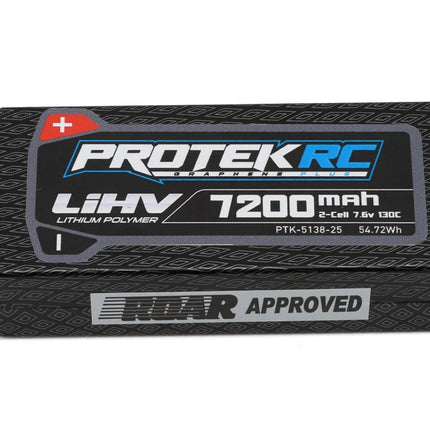 ProTek RC 2S 130C Low IR Si-Graphene+ HV Mid-Sized LiPo Battery (7.6V/7200mAh)