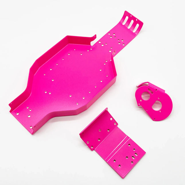 Racers Edge Authentic RC10 Chassis Powdercoated in Retro Pink RCE6637P
