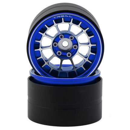 Treal Hobby 2.2" Type-A Aluminum 1/10 Rock Crawler Beadlock Wheels (Blue) (2)