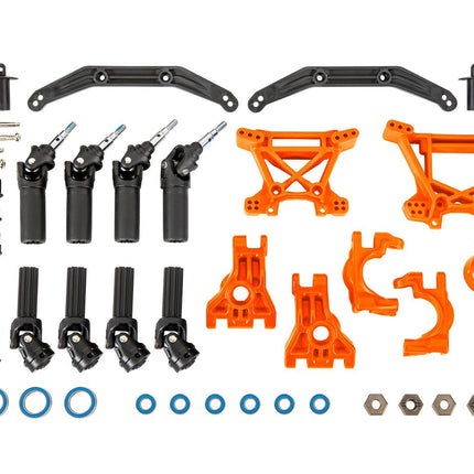 Traxxas 9080T Extreme Heavy Duty Outer Driveline & Suspension Upgrade Kit Orange