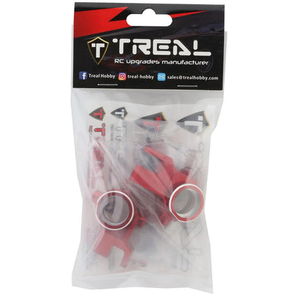 Treal Hobby Aluminum Steering Knuckles for Traxxas Sledge Red (2) TLHTSLEDGE-04