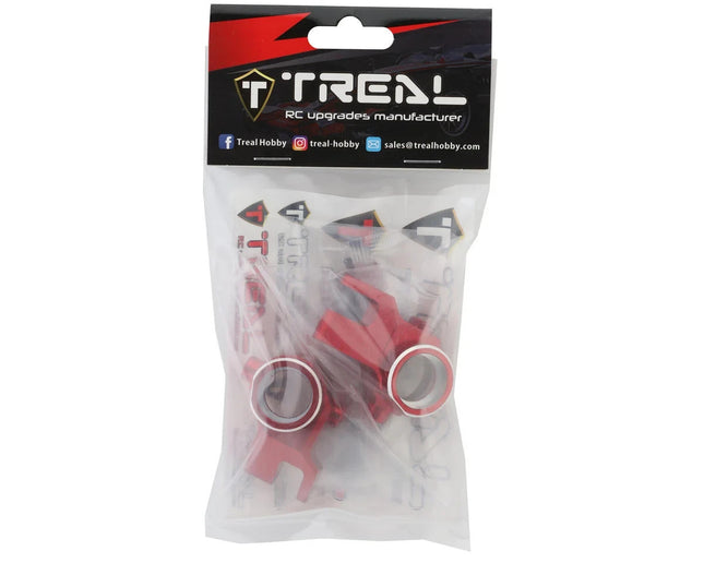 Treal Hobby Aluminum Steering Knuckles for Traxxas Sledge Red (2) TLHTSLEDGE-04