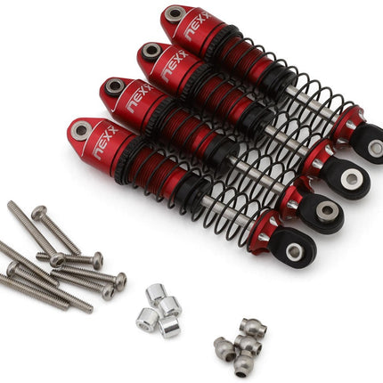 NEXX Racing NX-416-R Redcat Ascent18 53mm Oil-Filled Shocks (Red) (4)