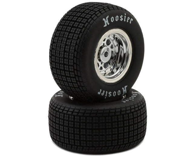 Losi 22S Sprint Rear Pre-Mounted Hoosier Tires (Chrome) (2) (Soft) LOS-2442