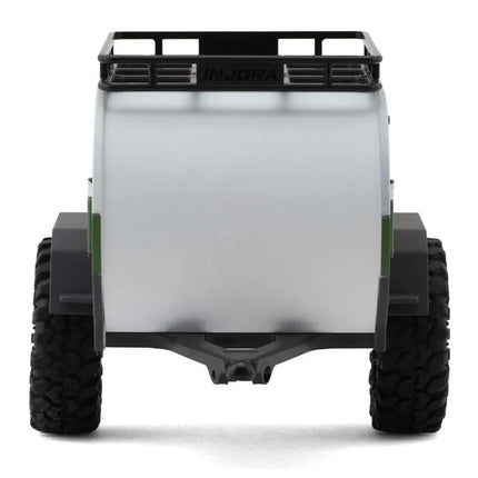 Injora Axial SCX24 1/24 Scale Teardrop Trailer w/Hitch (White/Green) INJTC01-GN