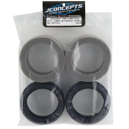 JConcepts 4031-010 Swagger 4.0" 1/8 Buggy Tires (2) (Pink) JCO4031010