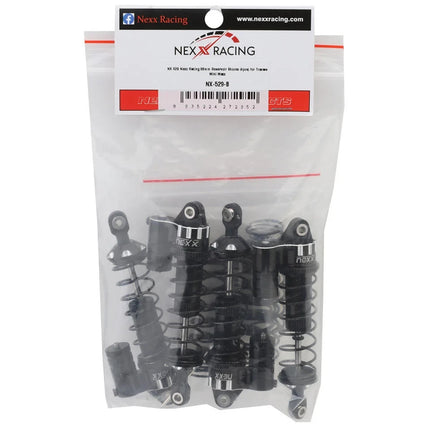 NEXX Racing Aluminum Oil-Filled Reservoir Shocks Traxxas 4x4 Mini Maxx (Black)