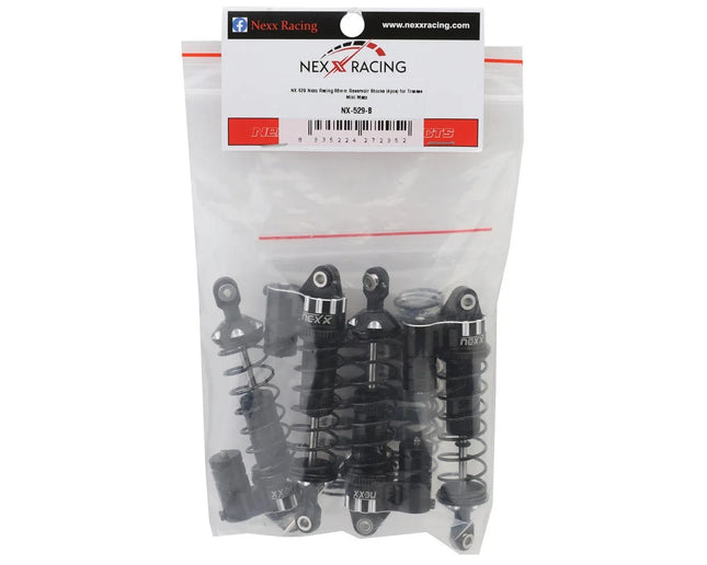 NEXX Racing Aluminum Oil-Filled Reservoir Shocks Traxxas 4x4 Mini Maxx (Black)