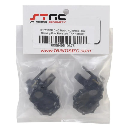 ST Racing Concepts Brass Front Steering Knuckles for Traxxas TRX-4 (Black) (2)