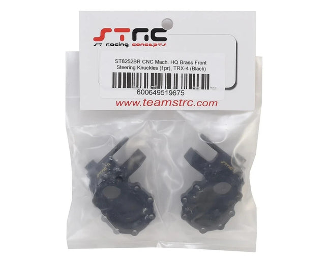 ST Racing Concepts Brass Front Steering Knuckles for Traxxas TRX-4 (Black) (2)