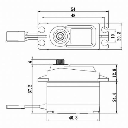 Savox Standard Size Coreless Digital Servo with Soft Start, 0.15sec / 277oz @ 6V