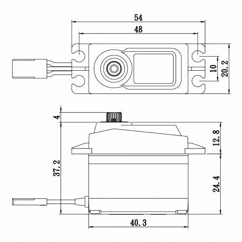 Savox Standard Size Coreless Digital Servo with Soft Start, 0.15sec / 277oz @ 6V