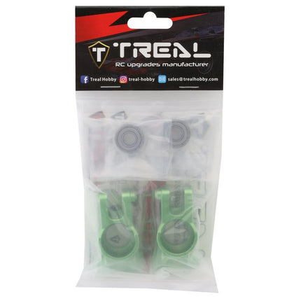 Treal Hobby X0039W3TCX Aluminum Rear Hub Carriers for Traxxas Sledge (Green)