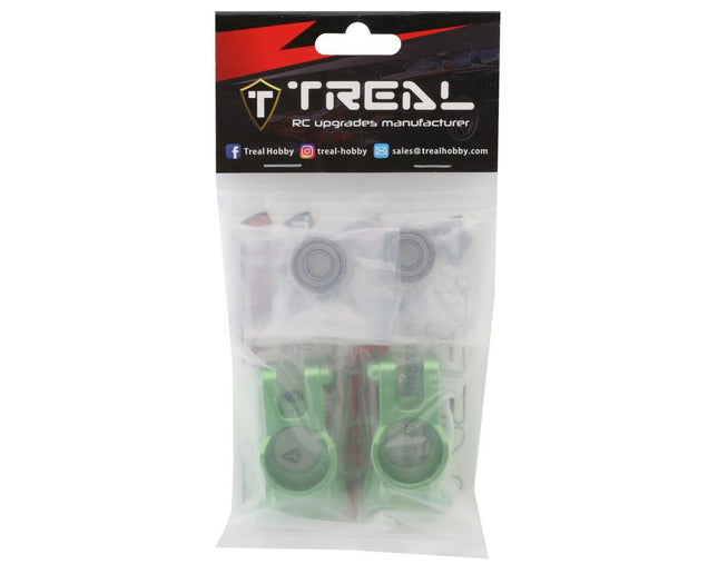 Treal Hobby X0039W3TCX Aluminum Rear Hub Carriers for Traxxas Sledge (Green)