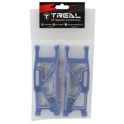 Treal Hobby Aluminum Rear Suspension Arms for Traxxas Sledge (Blue) (2)