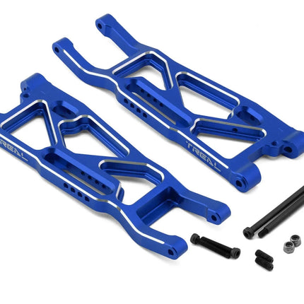 Treal Hobby Aluminum Front Suspension Arms for Traxxas Sledge (Blue) (2)