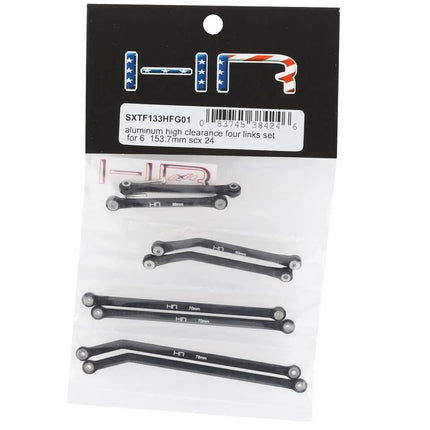 Hot Racing Axial SCX24 Aluminum High Clearance 4 Link Set (153.7mm)