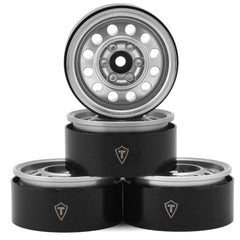 Treal Hobby Type I 1.9" Vintage 12-Hole Beadlock Wheels (Silver)