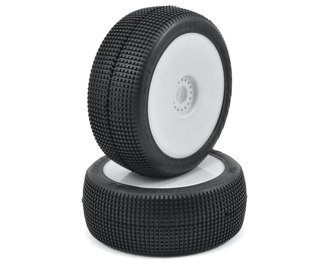 JConcepts Reflex Pre-Mounted 1/8th Buggy Tires (2) (White) (Green) JCO3121-12