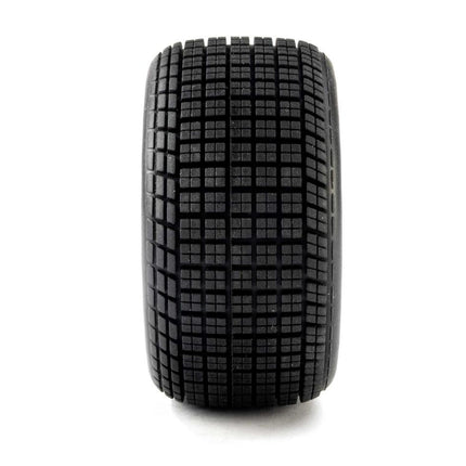 Losi 22S Dirt Late Model Hoosier 1/10 Pre-Mount Tires (Satin Alum) Med LOS-4642