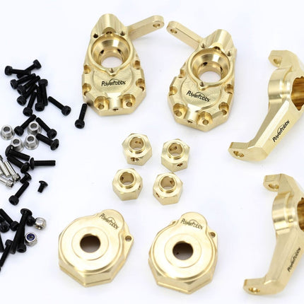 Power Hobby TRX-4 Brass Upgrade Parts, Steering / Portal / C Hubs / Hexes