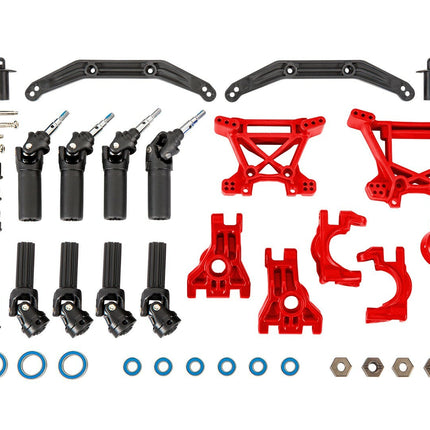 Traxxas 9080R Extreme Heavy Duty Outer Driveline & Suspension Upgrade Kit Red
