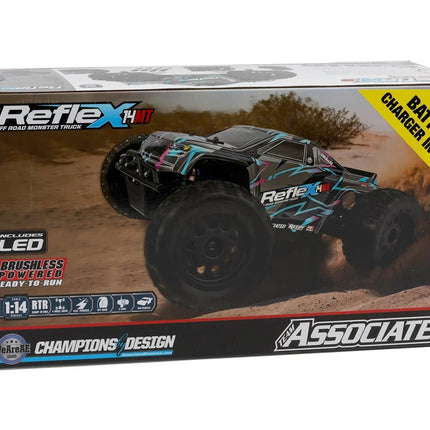 Team Associated Reflex 14MT RTR 4WD Brushless Monster Truck Combo Blue/Purple