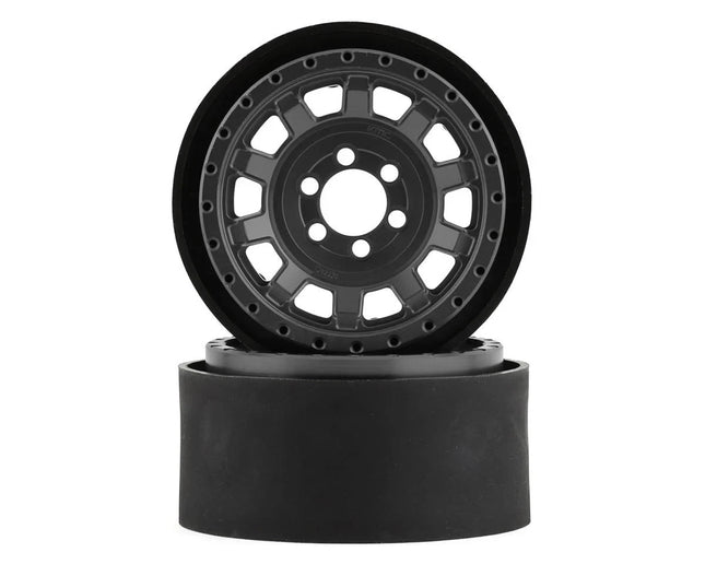 Vanquish Products KMC KM236 Tank 2.2" Beadlock Crawler Wheels Grey (2) VPS08703