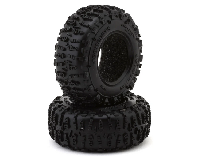 JConcepts Ruptures 1.3" Micro Rock Crawler Tires (63mm OD) Green w/Foam Inserts