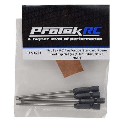 ProTek RC TruTorque Standard Power Tool Tip Set (4) (1/16", 5/64", 3/32", 7/64")