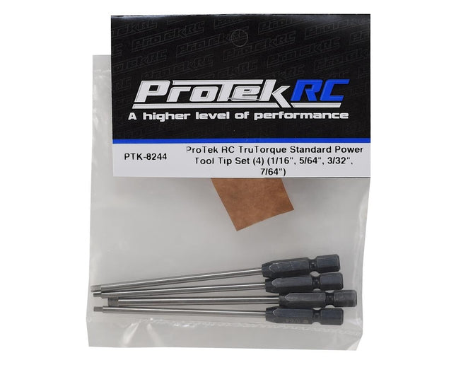 ProTek RC TruTorque Standard Power Tool Tip Set (4) (1/16", 5/64", 3/32", 7/64")