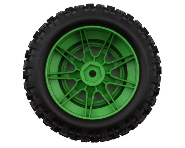Traxxas Mini Maxx Sledgehammer Front PreMount Tires Green (2) 10771-GRN