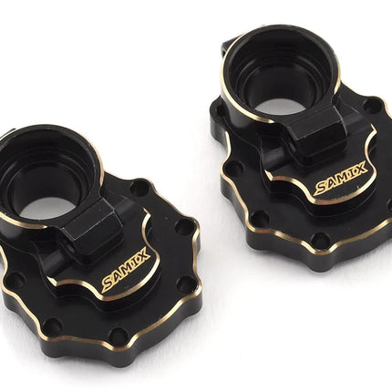 Samix Brass Rear Inner Portal Covers for Traxxas TRX-4 (Black) (2) (65g)