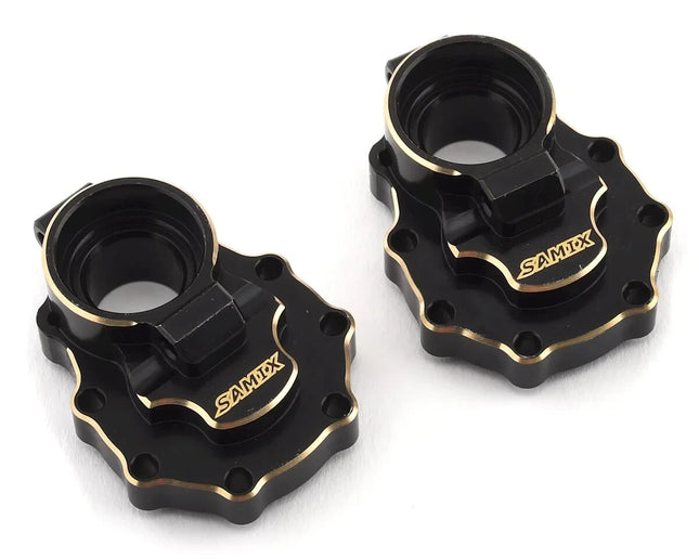 Samix Brass Rear Inner Portal Covers for Traxxas TRX-4 (Black) (2) (65g)