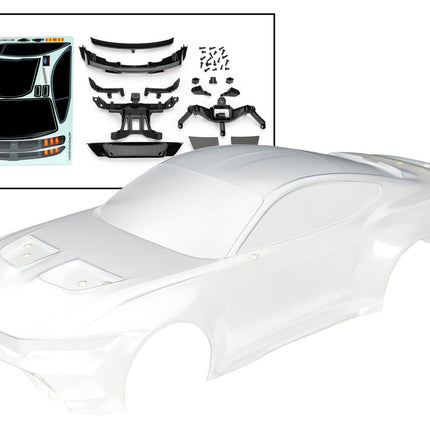 Traxxas Ford Mustang Body Clear w/Mounting Kit TRA10511