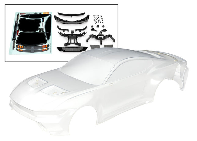 Traxxas Ford Mustang Body Clear w/Mounting Kit TRA10511