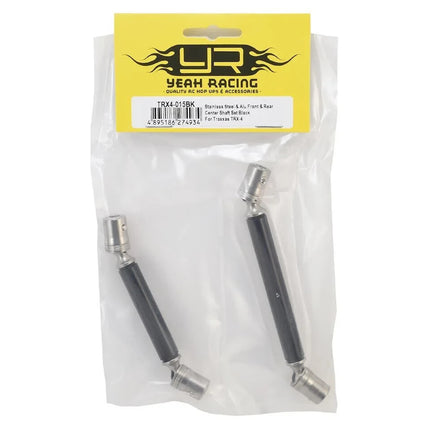 Yeah Racing Stainless Steel Front & Rear Center Shaft for Traxxas TRX-4 (Black)