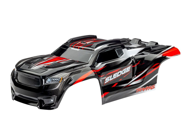 Traxxas Sledge Body Red Assembled with body support/mounts) 9511R New!!