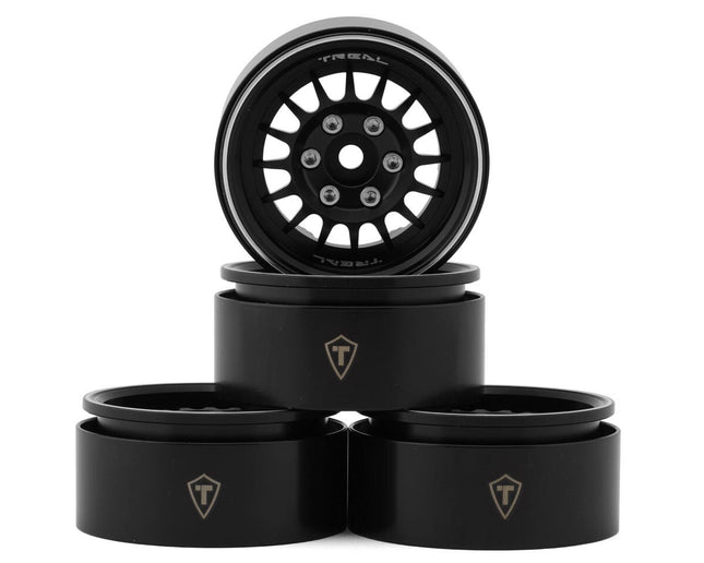 Treal Hobby Type N 1.9" Multi-Spoke Beadlock Wheels (Black)