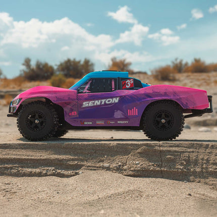Arrma 1/10 SENTON 4X4 223S BLX Brushless Short Course Truck RTR/DSC, Pink/Blue