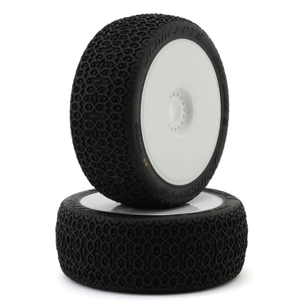 JConcepts Dirt Web 2 Pre-Mounted 1/8 Buggy Tires (2) White G2-Medium 4105-105291