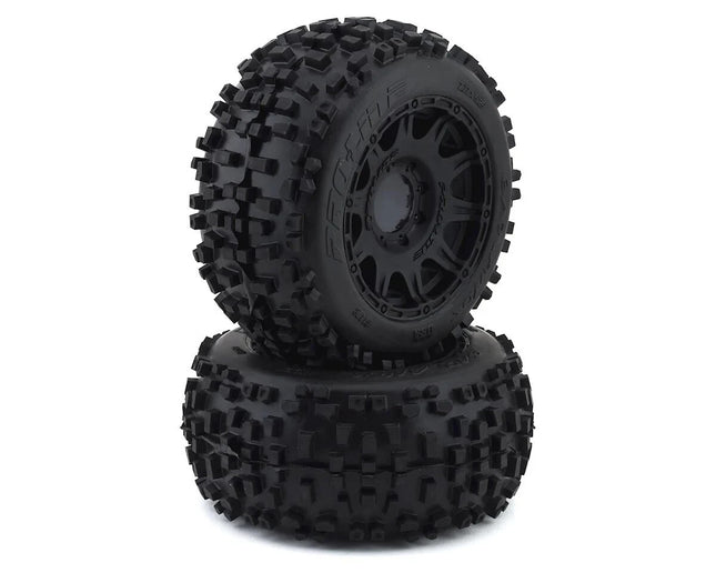 Pro-Line Badlands 3.8" Pre-Mounted Truck Tires (Black) w/Raid Wheels (M2)
