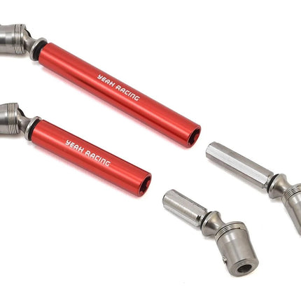 Yeah Racing Stainless Steel Front & Rear Center Shaft for Traxxas TRX-4 (Red)