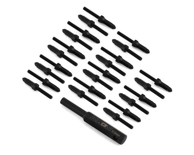 CEN CKD0618 Ford F250 KG1 Bullet Wheel Lugs Black Chrome (24) 2mm studs w/Tool