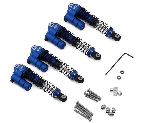 NEXX Racing Redcat Ascent-18 59mm Aluminum Oil-Filled Reservoir Shocks (Blue)