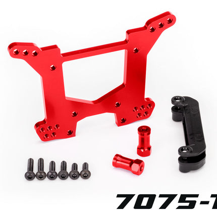 Traxxas 6738R Aluminum Rustler 4X4 Rear Shock Tower Red TRA6738R