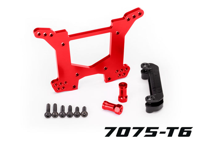Traxxas 6738R Aluminum Rustler 4X4 Rear Shock Tower Red TRA6738R