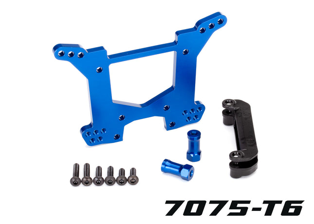 Traxxas 6738X Aluminum Rustler 4X4 Rear Shock Tower Blue TRA6738X