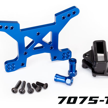 Traxxas 6739X Aluminum Rustler 4X4 Front Shock Tower Blue TRA6739X