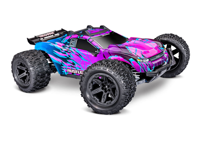 Traxxas 67464-4 Rustler® 4x4 VX3 1/10 RTR 4WD Brushless Stadium Truck w/VX3 ESC, TQi™ Sport 2.4GHz Radio & TSM® (Various Colors) TRA67464-4